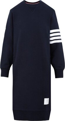 4-Bar Long-Sleeved Sweatshirt Dress