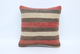 Pillow Covers, Kilim Pillow, Personalized Gift, Brown Striped Case, Cute Cushion, Summer Gift Cover, 10529