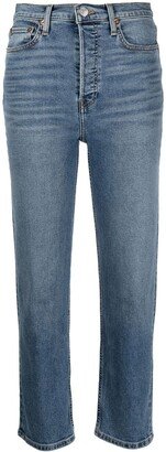 Cropped Straight-Leg Jeans-AB