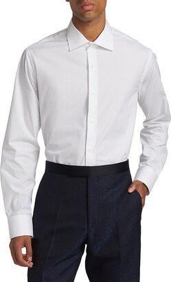 Saks Fifth Avenue Made in Italy Saks Fifth Avenue Men's Micro Tonal Dot Dress Shirt