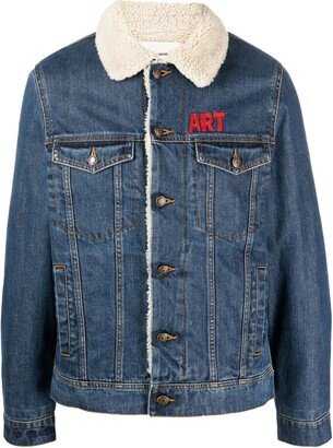 Logo-Patch Button-Up Denim Jacket