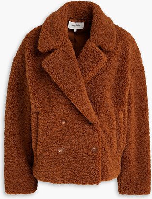 Sandy double-breasted faux shearling jacket