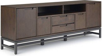 Devlin Mid-Century Wide TV Stand for TVs up to 80 Walnut Brown - WyndenHall