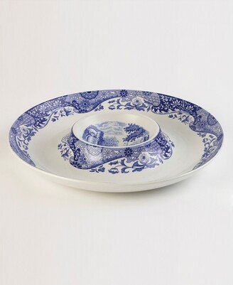 Dinnerware, Blue Italian Chip & Dip, 14.5