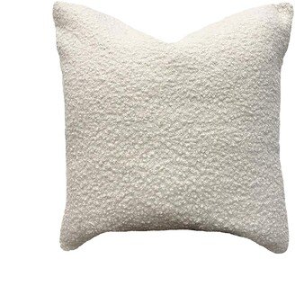 Beautiful Boucle Off White Square Cushion | Throw Pillow