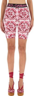 Majolica Printed Cyclist Bermuda Shorts