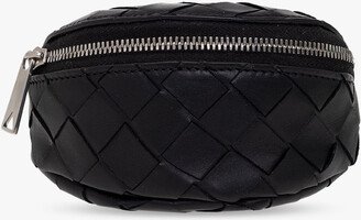 Intrecciato Wrist Pouch - Black