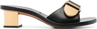 Rebecca 45mm leather mules