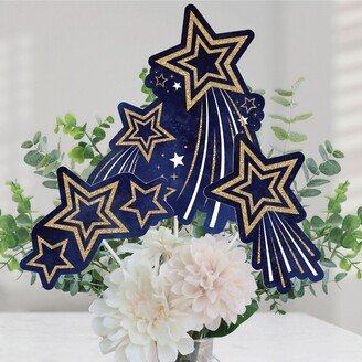 Big Dot of Happiness Starry Skies - Gold Celestial Party Centerpiece Sticks - Table Toppers - Set of 15