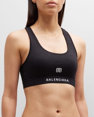 Racerback Logo Sports Bra-AA