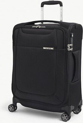 Black Spinner Soft-shell 4 Wheel Branded Woven Cabin Suitcase 55cm