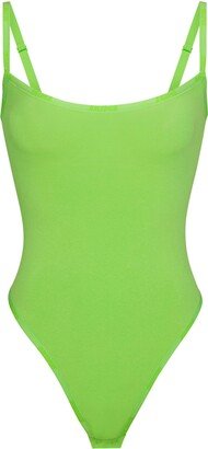 Cotton Logo Bodysuit | Neon Green