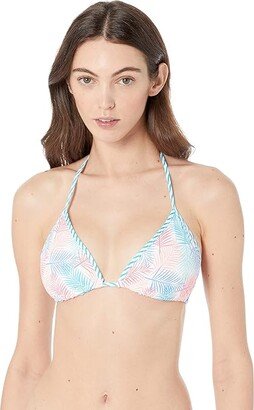 Reversible String Bikini Top (Palms Multi) Women's Swimwear