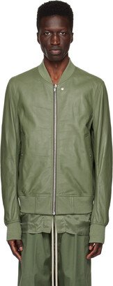 Green Classic Flight Leather Jacket