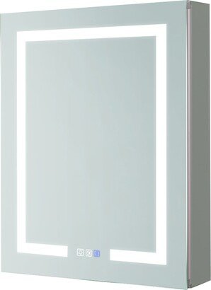 Silver Aluminum Recessed/Surface Mount Mirror Cabinet - Left/Right hinge