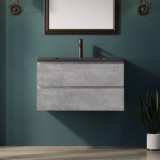 ABRUZZO Floating Wall Mounted Bathroom Vanity with Sink