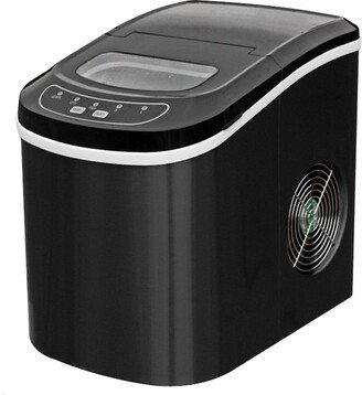 WANDOR HZB-12A Compact Portable Top Load Ice Maker Countertop Tabletop Appliance w/ 1.8 Pound Ice Capacity, Removable Basket, and LED Display, Black