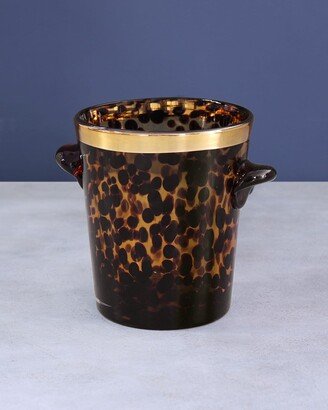 Beatriz Ball GLASS Tortoise and Golden Ice Bucket