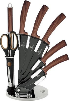 Berlinger Haus 8-Piece Knife Set with Acrylic Stand Ebony Rosewood Collection