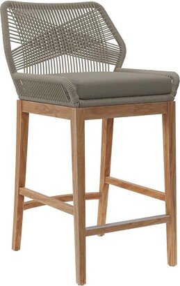 Wellspring Outdoor Patio Teak Wood Bar Stool-AA