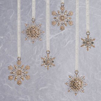 Gilded Treasures Snowflake Ornaments, Set of Six