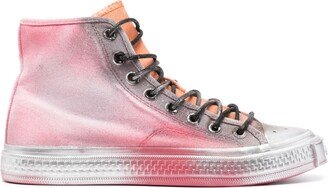 Sprayed High-Top Sneakers