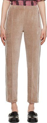 Beige Narrow Track Pants