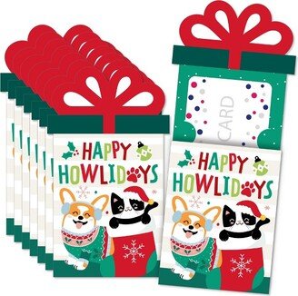 Big Dot of Happiness Christmas Pets - Cats and Dogs Holiday Party Money and Gift Card Sleeves - Nifty Gifty Card Holders - Set of 8