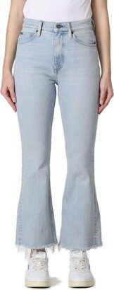 High-Waist Cropped Flared Jeans