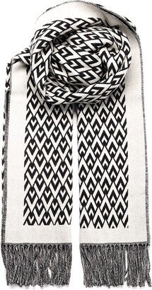 Monogram-Jacquard Logo Detailed Scarf