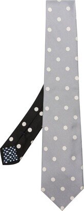 Polka Dot-Print Silk Tie-AA