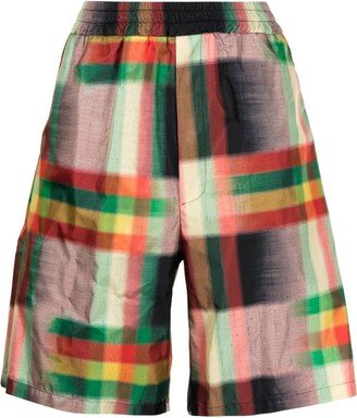 Aloe checked Bermuda shorts