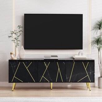 RASOO Modern TV Stand for 65 TVs with Concealed Storage