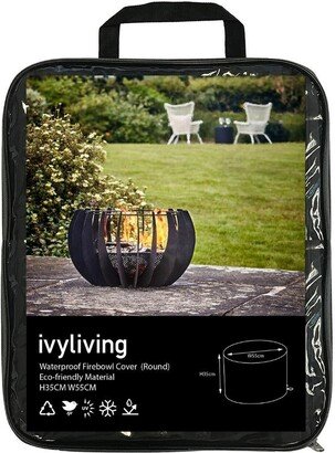 Ivyline Waterproof Round Firebowl Cover with Eco-friendly Material Grey