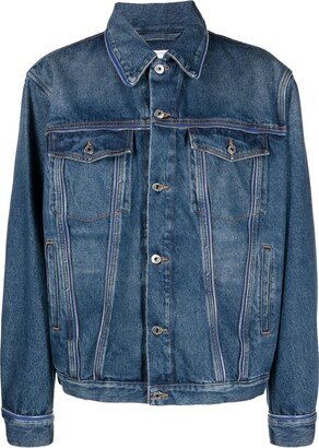 Zip-Embellishment Denim Jacket