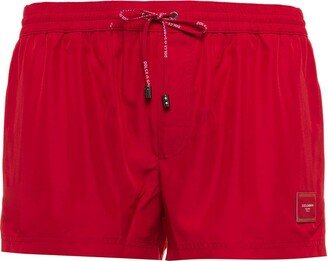 Logo Detailed Drawstring Swim Shorts-AC