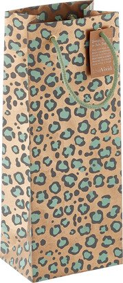 All Over Leopard Wine Tote Copper & Turq