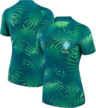 Women's Green Brazil Women's National Team 2023 Pre-Match Top