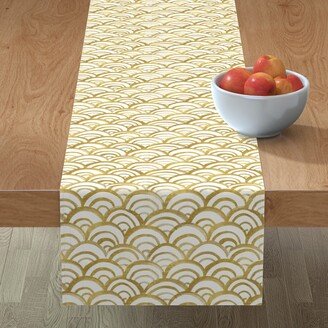 Table Runners: Mermaid Scallops - Gold Table Runner, 108X16, Yellow