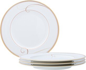 Golden Wave Set of 4 Salad Plates, Service For 4