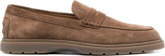 Slipper penny-slot suede loafers