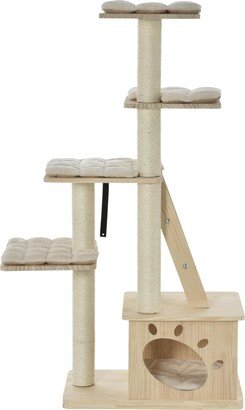 5-Level Cat Activity Tower Condo with Kitten Fun Ladder Soft Cushion