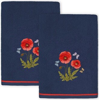 Polly 2Pc Embellished Turkish Cotton Bath Towel Set