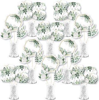 Big Dot of Happiness Boho Botanical - Greenery Party Centerpiece Sticks - Showstopper Table Toppers - 35 Pieces