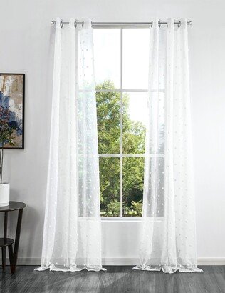 Snowball Set of 2 Sheer Panel Curtains