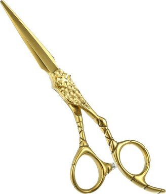 Unique Bargains Hair Scissors, Hair Cutting Scissors, Professional Barber Scissors, Stainless Steel Razor, 6.89 Inches Long Gold Tone