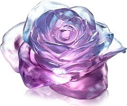 Liuli Amorous World Crystal Rose Figurine