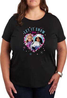 Air Waves Trendy Plus Size Barbie Let It Snow Graphic T-Shirt