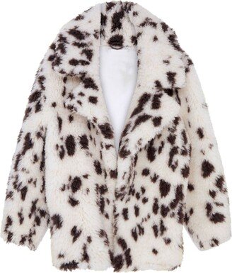 Animal-Print Faux-Fur Coat-AA