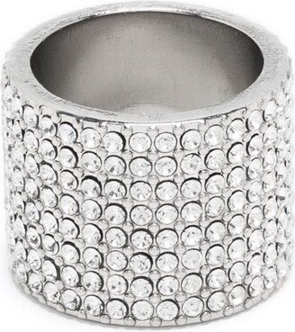 Thick Band Crystal-Embellished Ring